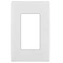 Leviton Renu One-Gang Screwless Snap-On Wallplate, REWP1-WW, White on White