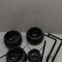 YGAOHF Cauldron Halloween Decor - Set of 10 Plastic Witches Cauldron Serving Bowls on Rack, Spooky Candy Bucket for Indoor Outdoor Home Decorations, Black