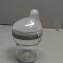 haakaa Gen.3 Natural Glass Baby Bottle 4.2oz/120ml - Wide Neck Anti-Colic Slow Flow Nipple for 0M+ Breastfed Baby, Newborn Registry Essentials,BPA-Free - 1 PK (Grey)