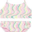 Hurley Girls Flounce Bikini 2-Piece Swimsuit (10, White/Multi)