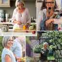APRONNER Cozy Adjustable Cross Back Aprons for Women with Pockets Cotton Linen Cooking Kitchen Baking Pale Pink