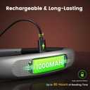 Glocusent Book Light, 3-Color & 6-Brightness Reading Light, Bendable Neck Light, 80-hr Lasting Rechargeable Book Light, Perfect Reading Lights for Books in Bed, Knitting, Repairing, Book Lovers Gifts (Standard-Medium, Gray)