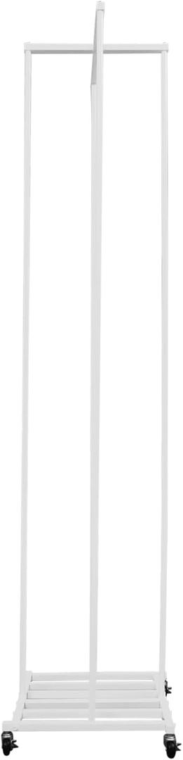 Eapmic Pillow Storage Rack Organizer, Rolling Pillow Display Stand, Throw Pillow Storage Shelves, Cushion and Blanket Holder, Floor Standing Pillow Display Rack for Home Retail Store Hotel (White)