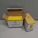 Candle Charisma 50 Yellow Spell Candles - 4" Unscented Paraffin Chime Candles, Smokeless & Dripless, Colored Candles, Long Burn Time 1/2 Inch Taper Candles for Rituals, Witchcraft and Parties