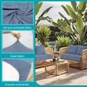 14Pcs Stretch Patio Cushion Covers,Outdoor Couch Covers Replacement,Outdoor Couch & Sofa Slipcovers,for Patio Furniture Cushion Covers,Washable Reusable Furniture Protector (Gray Blue,Cover Only)
