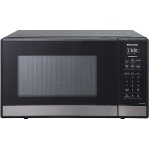 Panasonic NN-SB438S Compact Microwave Oven, 0.9 cft, Black Stainless Steel