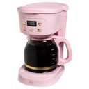 Paris Hilton Digital Coffee Maker, 12-Cup Programmable Drip Coffee Machine with Reusable Filter, Bold Brew, Auto Pause and Serve, Keep-Warm Plate, Glass Carafe, Pink