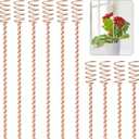 10 Pack 17" Electroculture Plant Stakes, Long Copper Garden Stakes, Electroculture Copper Coil Antennas for Growing Garden, High-Yield, Eco-Friendly