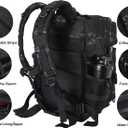 LHI Military Tactical Backpack for Men and Women 45L Army 3 Days Assault Pack Bag Large Rucksack with Molle System - Black CP