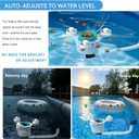 Surface Float Skimmer,No Installation Required, no Adjustable Bracket Required,Comes with 10 Filter Socks, Special Note: Skimmer Rate not exceeding 1100 GPH(Turquoise) (20.5 INCH)