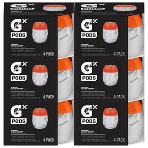 Gatorade Gx Hydration System, Non-Slip Gx Squeeze Bottles Or Gx Sports Drink Concentrate Pods, 4 Count (Pack of 6) (3.25 Fl Oz (Pack of 24)), BBD: Jan 23/26