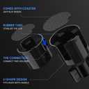 DYLEN Car Cup Holder Expander, 2 in 1 Cup Holder Adapter Extender for Car with Expandable Insert, Fits Yeti, Hydroflask and Other Large Water Bottles & Mugs in 2.2"-4.6" (10-46oz)