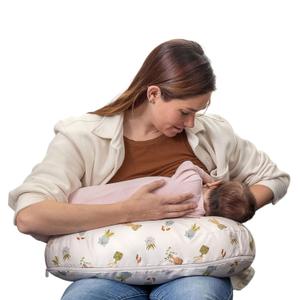 Boppy Nursing Pillow - Ergonomic Bottle & Breastfeeding Pillow with High, Firm, Large Area, Water-Repellent Cushion with Washable Cover; Baby Safety Alliance Verified - Tan Happy Houseplants