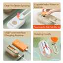 Patented 3-in-1 Cat Spray Brush with Silicone Comb: Shedding, Cleaning & Massage, Pet Steam Grooming Tool, Ideal for indoor Long or Short Haired Cats, Dogs, Rabbits & Pets (Beige)