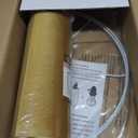 GO&SO Set of 1 Large Drum Yellow Velvet Lamp Shade -16" Top x 16" Bottom x 12" High(Spider) Modern Lamp Shades For Table Lamps & Bedside Lamp Replacement Lampshade, Hand Crafted, Required Assembly