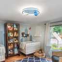 Shine LUEST Astronaut Ceiling Light Fixture 20" Dimmable Kids Flush Mount Ceiling Lights for Bedroom LED Chandelier 3000K-6000K with Remote Children Ceiling Lamp for Kitchen,Nursery Room