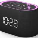 ANJANK Alarm Clock FM Radio with Bluetooth Speaker, Hi-Fi Stereo Sound, 7 Clolors Night Light, 0-100% Dimmer,8 Wake Up Sounds,16-Level Volume, Small Digital Clock with Sleep Timer for Bedroom Bedside