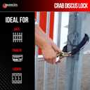 DoubleLock Crab Discus Combination Lock, Hardened Steel Round Padlock, Weather Resistant Resettable Combo Lock for Trailer, Gate, Storage Unit and Locker, 0.37 Inch Shackle, Strong Rated