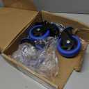 4 Inch Stem Caster Wheels Heavy Duty with Dual Locking 2200Lbs, Threaded Stem Casters 3/8" -16 x 1, Swivel Industrial Casters Set of 4, Wheels for Cart and Furniture