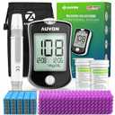 AUVON Blood Glucose Monitor Kit for Accurate Test, Diabetes Testing Kit with 100 Glucometer Strips, 100 30G Lancets and Lancing Devices, DS-W Portable Sugar Test Kit, No Coding