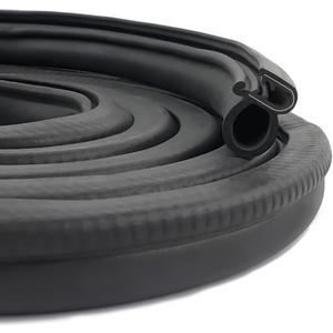 40Ft Car Door Seal Strip,U-Shaped Automotive Weather Stripping Rubber Seal Strip with Metal Clips,Universal Push-in Car Door Edge Guards Fits Car Boat RV Truck Home (40Ft)