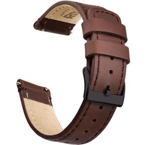 Ritche Christmas Gift Quick Release Leather Watch Band Leather Watch Strap 18mm 19mm 20mm 21mm 22mm 23mm or 24mm for Men and Women, White Elephant Gifts, Stocking Stuffers For Men