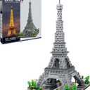 Paris Eiffel Tower Model Building Blocks Micro Brick Architecture Landmark for Display Fun Construction Gift for Kids & Adults