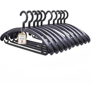 10 Pack Heavy Duty Coat Hangers 25lb Load Capacity Swivel Suit Clothes Hanger Wide Shoulder Jacket Hangers Thick Large Non Slip Oversize Hanger Black