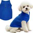 Rbenxia 1 Piece Dog Sweater with Leash Ring Soft Fleece Vest Dog Pullover Warm Jacket Pet Dogs Clothes Winter Dogs Outfits for Small Cat Pets (Blue, Small)