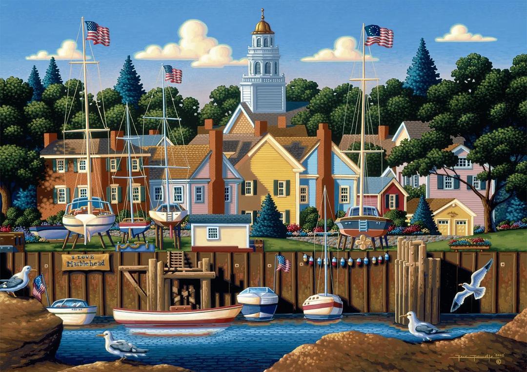 Buffalo Games - Eric Dowdle - Marblehead - Jigsaw Puzzle for Adults - Challenging Puzzle Perfect for Game Nights - Finished Size is 21.25 x 15.00