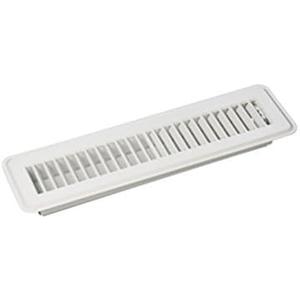 Rocky Mountain Goods White Floor Register for 2"x12" Duct Opening (Actual Dimensions 3 3/4" x 13 1/2") - Heavy Duty - Walkable - Premium Finish - Easy Adjust Air Supply Lever