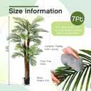 Giegxin 2 Pack 7 ft Artificial Palm Tree for Outdoor Tall Faux Tropical Triple Phoenix Palm UV Resistant Fake Plants in Pot for Outside Indoor Patio Pools Home Garden Office Porch Aesthetic Decor