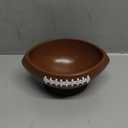 1 Pcs Football Shaped Snack Bowl Football Serving Tray Reusable Charcuterie Bowl Resin Appetizer Serving Dish for Candy Chips Popcorn Sport Birthday Party Decoration Tailgate Dinner