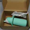 Set of 2 - Glass Sippy Cup for Toddlers - The Luca | Mint Green & Indigo Purple | Spill-Proof | Silicone Straw | 8 oz | Liquids Never Touch Plastic | Removable Handles