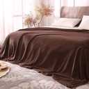 BEDELITE Fleece Blanket King Size Blankets for Bed, Luxury Plush Cozy Fuzzy Blanket 108x90 inches, Super Soft Warm Lightweight Throw Blanket All Seasons Suitable, Brown