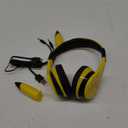 eKids Pokemon Kids Bluetooth Headphones, Wireless Headphones with Microphone Includes Aux Cord, Volume Reduced Kids Foldable Headphones for School, Home, or Travel,Yellow