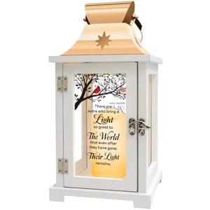 Memorial Lantern - Thoughtful Bereavement Gift for Loss of Loved One, Sympathy and Remembrance for Mother Father - Funeral Gift - There're Some Who Bring a Light