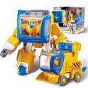 Super Wings Transformable Toys, 7 in Donnie Super Mecha Equipment Robot & 2 in Transforming Suit, 3-in-1 Airplane Robot Cars Figures, Vehicles Toys for Kids Age 3 4 5 6 7 Year Old Boys