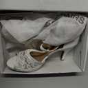 DREAM PAIRS Women's Open Toe Kitten Heel Sandals (Size 10, White)