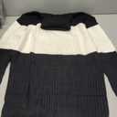 Men's Casual Slim Fit Turtleneck Pullover Sweaters Tops with Twist Patterned, Size M, Black and White