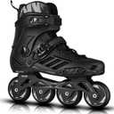 Inline Skates for Women Men, High Performance Roller Skates Blades Adult Male Female, Professional Skates for Outdoor Fitness & Beginners, Washable Liner, 85A PU Wheels, Black, MEN 5-6/WOMEN 6-7