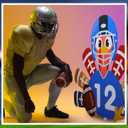 Chunful 4 ft Thanksgiving Football Turkey Cardboard Cutout Stand up Life Size Fall Autumn Harvest Thanksgiving Sport Theme Party Outdoor Decoration Backdrop Photo Props Turkey Standup for Party Supply