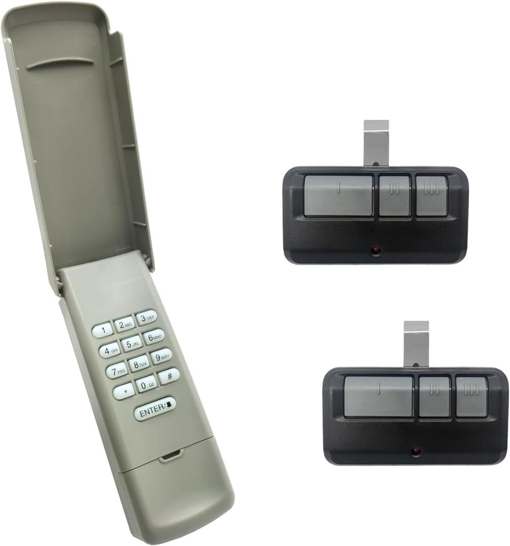 877MAX+893MAX Garage Door Opener Keypad Remote Combo, Replaces For G940EV-P2/371LM/CMXZDCG440/878MAX/877LM377LM/890MAX/373LM/977LM, Compatible with LiftMaster/Chamberlain/Craftsman Garage Door Opener.