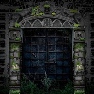 3 Pcs Halloween Cemetery Archway Halloween Cemetery Banners Gothic Outdoor Banners Sign Banner Decorations for Outdoor Party Supplies (Vintage)