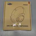 Riwbox Hybrid Active Noise Cancelling Headphones, Wireless Bluetooth Headset Over Ear, 60H Playtime, High-Fidelity, Foldable, Comfort&Immersion for Work/Commuting (Black)