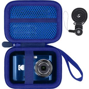 for KODAK PIXPRO Friendly Zoom FZ55/FZ45/FZ43 16MP Digital Camera Hard Carrying Storage Case(Only Blue Case)