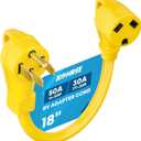 Kohree 50 Amp to 30 Amp RV Adapter 18", Heavy Duty RV Dogbone Electrical Plug Adapter with Grip Handle, NEMA 14-50P to NEMA TT-30R, 125V/3750W, ETL Listed