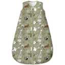 Yoofoss Baby Sleep Sack 18-24 Months, TOG 2.5 Baby Wearable Blanket with 2-Way Zipper, 100% Organic Cotton Fabric Winter Newborn Sleeping Sack, Warm Soft Comfy(X-Large) (Green Jungle)