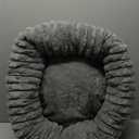 MEWOOFUN Cat Bed, Washable Beds for Indoor Cats, Cute Donut Bed Fluffy Pet Bed with Non-Slip Bottom, Calming Round Bed for Puppy and Kitten (Grey) (XS (20x20x6), Grey)