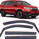Nilight in-Channel Window Visors for Honda Pilot 2016-2022, Not Fit for Touring/Elite/Black Edition, Side Window Deflectors Rain Guards for Cars, Sleek Low Profile Design, Light Smoky Blue, 4PCS